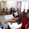 A class in traditional Cape Breton fiddling at the Gaelic College of Celtic Arts and Crafts