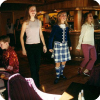 Up and coming performers stepdancing in the Glenora pub