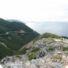 Hiking along the panoramic Skyline Trail in the Cape Breton Highlands, Inverness County